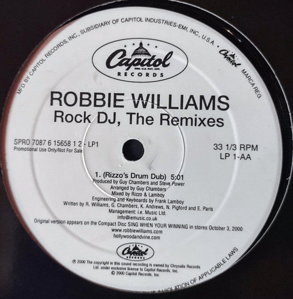 Robbie Williams - Rock DJ, The Remixes - 2000