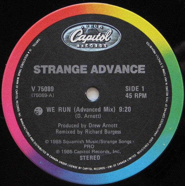 Strange Advance - We Run - 1985