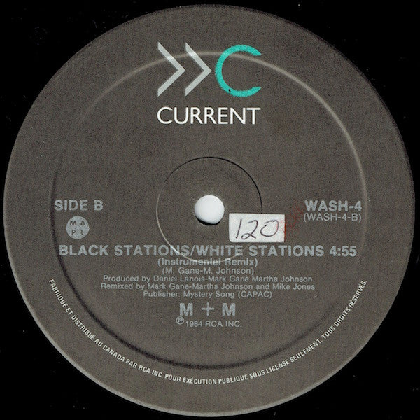 M + M - Black Stations / White Stations (Extended Dance Version) - 1984