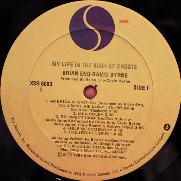 Brian Eno - David Byrne - My Life In The Bush Of Ghosts - 1981