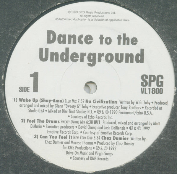Various - Dance To The Underground