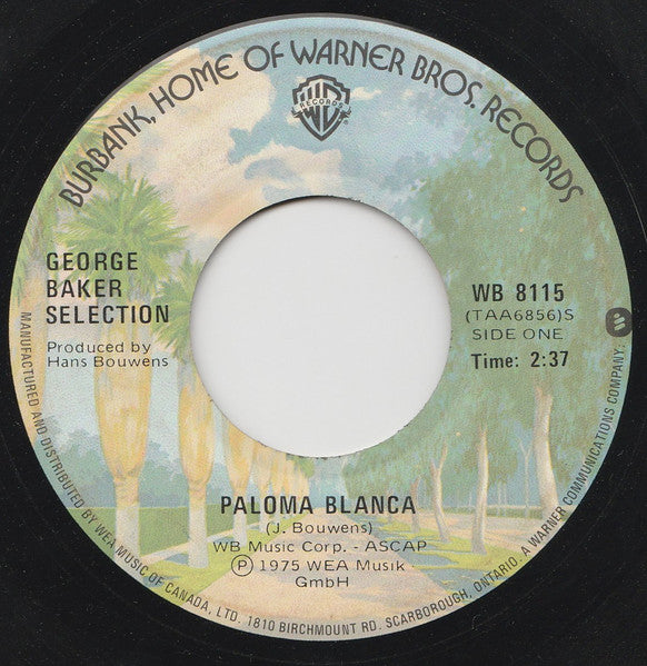 George Baker Selection - Paloma Blanca Vinyl Record