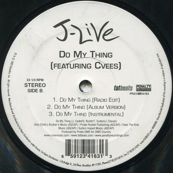 J-Live - Harder / Do My Thing