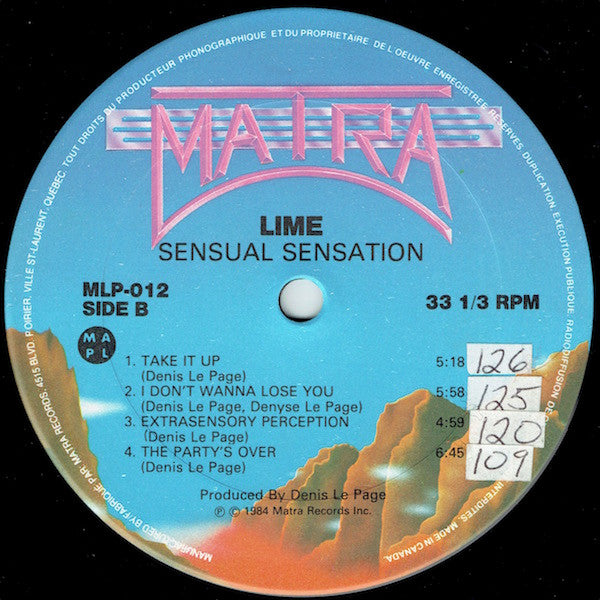 Lime - Sensual Sensation - 1984