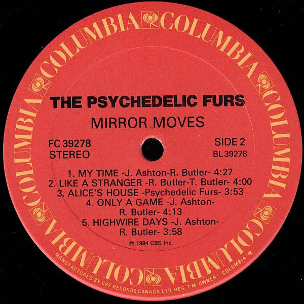 Psychedelic Furs, The - Mirror Moves - 1984