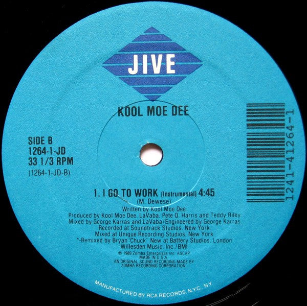 Kool Moe Dee - I Go To Work - 1989