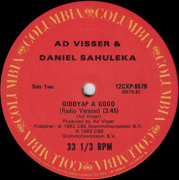 Ad Visser & Daniel Sahuleka - Giddyap A Gogo Vinyl Record