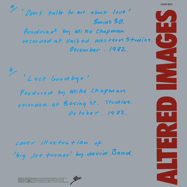 Altered Images - Don't Talk To Me About Love - 1983