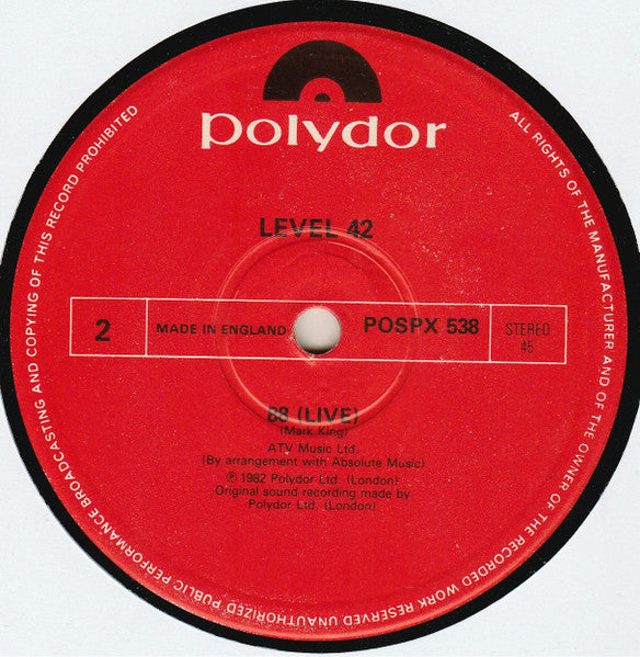 Level 42 - The Chinese Way - 1983
