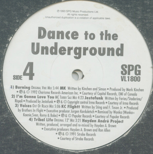 Various - Dance To The Underground