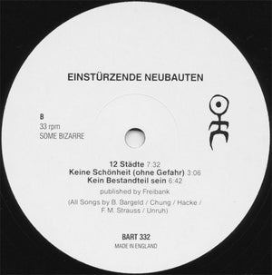 Einstürzende Neubauten - Fuenf Auf Der Nach Oben Offenen Richterskala Vinyl Record