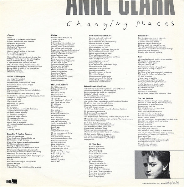 Anne Clark - Changing Places - 1983