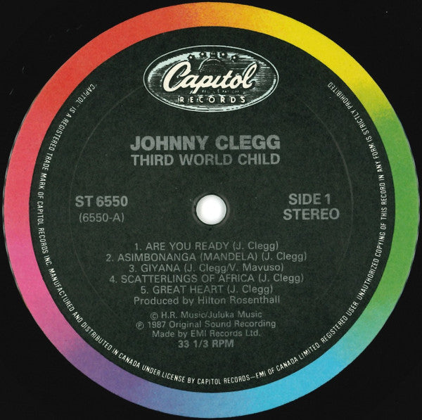 Johnny Clegg & Savuka - Third World Child - 1987