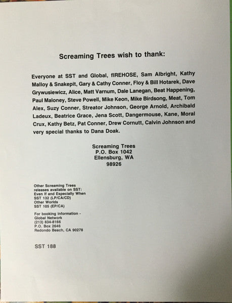 Screaming Trees - Invisible Lantern - 1988