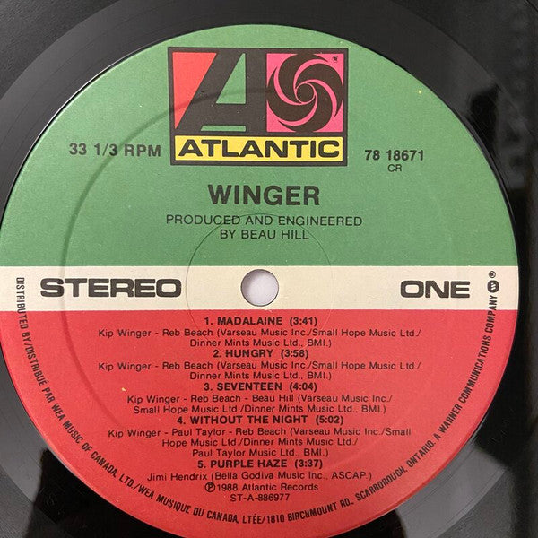 Winger - Winger - 1988