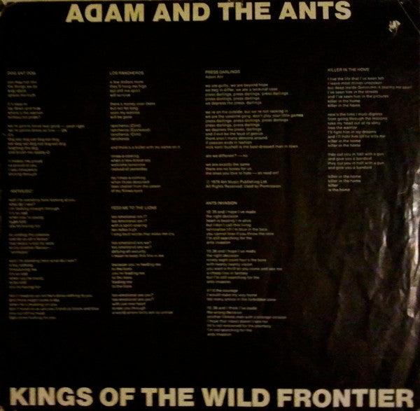 Adam And The Ants - Kings Of The Wild Frontier - 1981