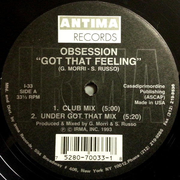 Obsession (8) - Got That Feeling