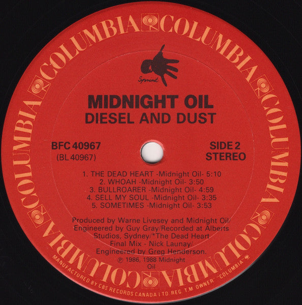 Midnight Oil - Diesel And Dust - 1988