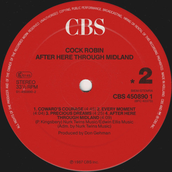 Cock Robin - After Here Through Midland
