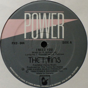 Twins, The - I Need You - 1986