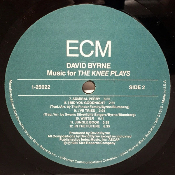David Byrne - Music For The Knee Plays - 1985