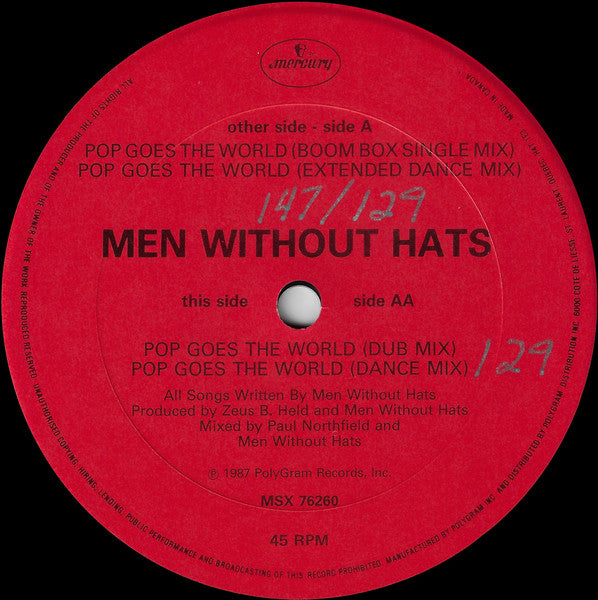 Men Without Hats - Pop Goes The World