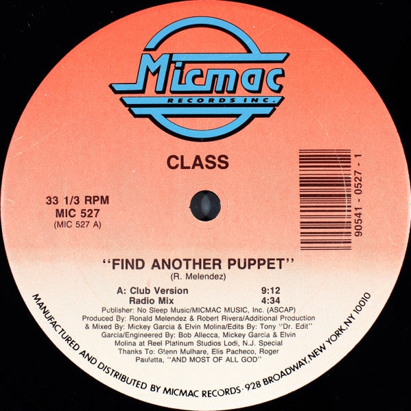 Class - Find Another Puppet Vinyl Record