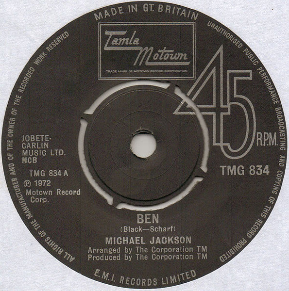Michael Jackson - Ben Vinyl Record