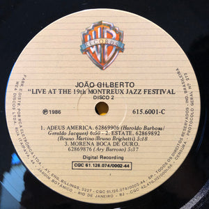 João Gilberto - Live At The 19th Montreux Jazz Festival Vinyl Record