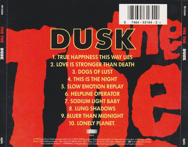 The, The - Dusk (CD) - 1993