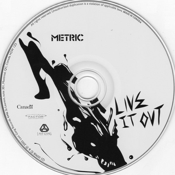 Metric - Live It Out (CD) - 2005