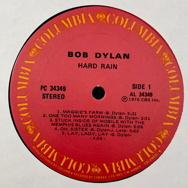 Bob Dylan - Hard Rain - 1976