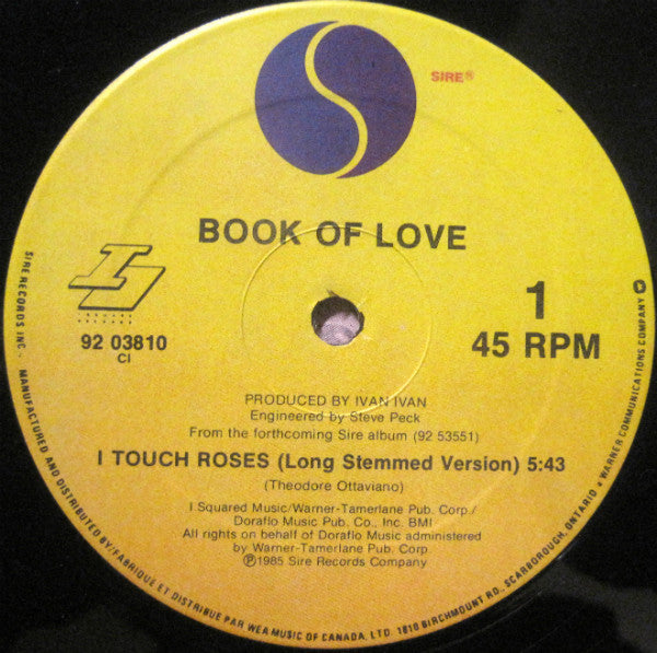 Book Of Love - I Touch Roses - 1985