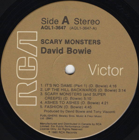 David Bowie - Scary Monsters - 1980