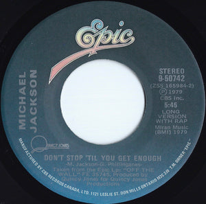 Michael Jackson - Don't Stop 'Til You Get Enough / I Can't Help It - 1979
