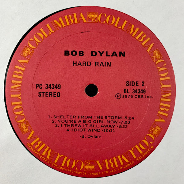 Bob Dylan - Hard Rain - 1976