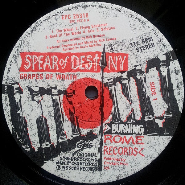 Spear Of Destiny - Grapes Of Wrath - 1983