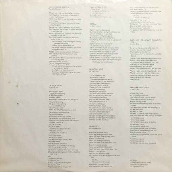 John Lennon & Yoko Ono - Double Fantasy