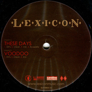 Lexicon  - These Days / Voodoo Vinyl Record