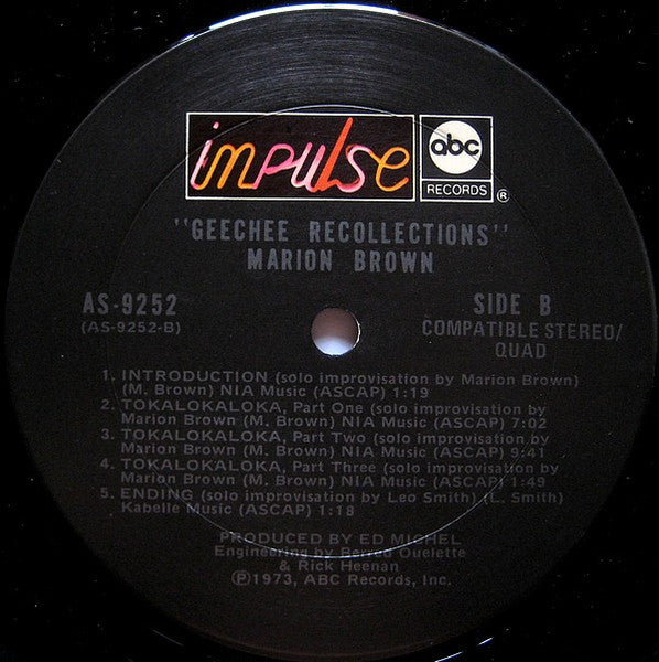 Marion Brown - Geechee Recollections - 1973