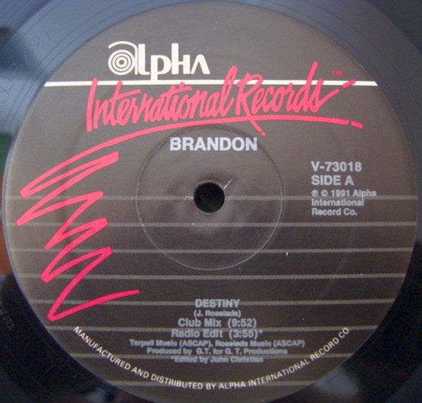 Brandon  - Destiny Vinyl Record