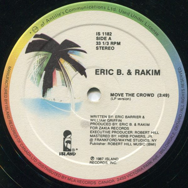 Eric B. & Rakim - Move The Crowd / Paid In Full - 1987