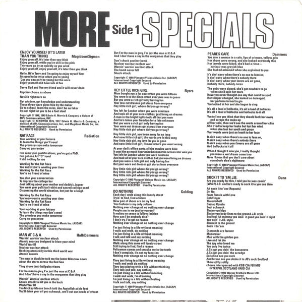 Specials, The - More Specials - 1980