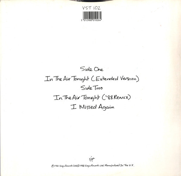 Phil Collins - In The Air Tonight (88' Remix) And (Extended Version) - 1988