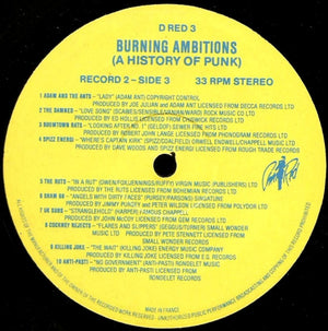 Various - Burning Ambitions: A History Of Punk - 1982