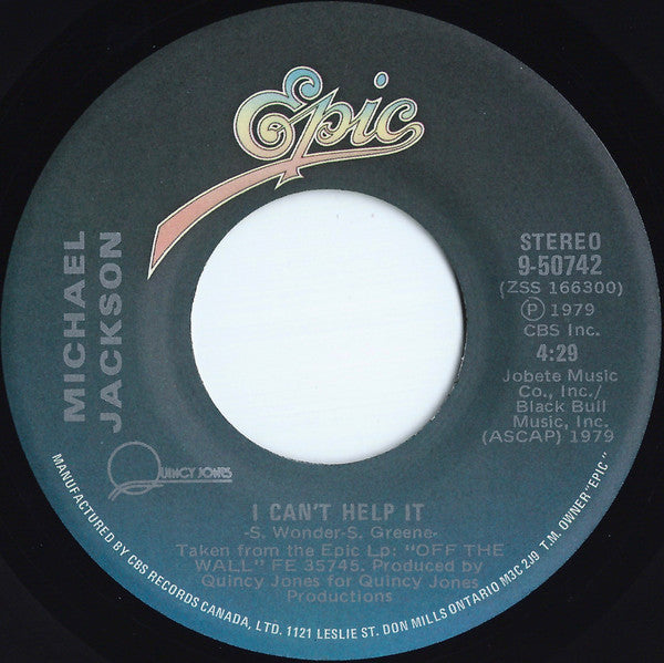 Michael Jackson - Don't Stop 'Til You Get Enough / I Can't Help It - 1979
