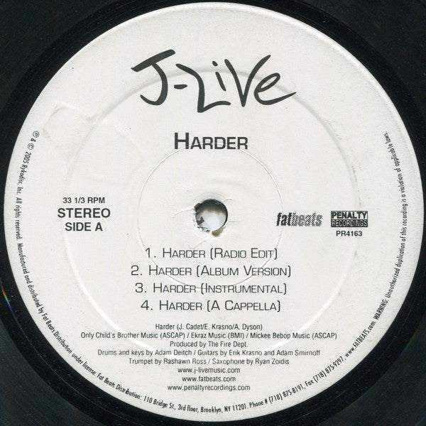 J-Live - Harder / Do My Thing