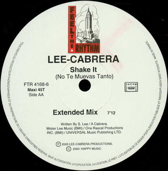 Lee-Cabrera - Shake It (No Te Muevas Tanto)