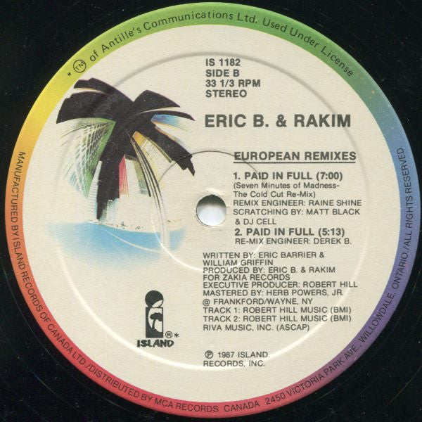 Eric B. & Rakim - Move The Crowd / Paid In Full - 1987