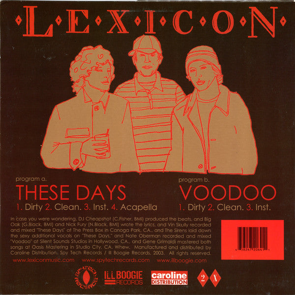 Lexicon  - These Days / Voodoo Vinyl Record